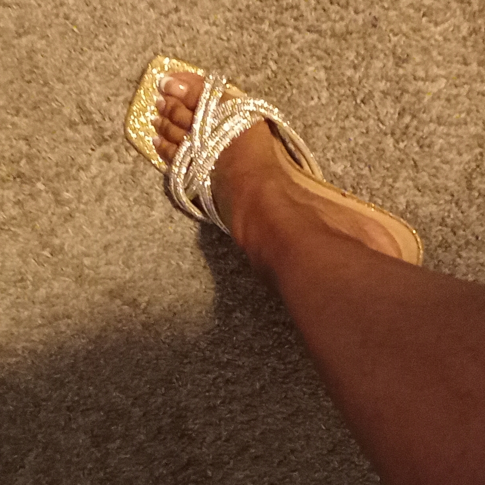 Elegant Gold and Silver Women's Sandals